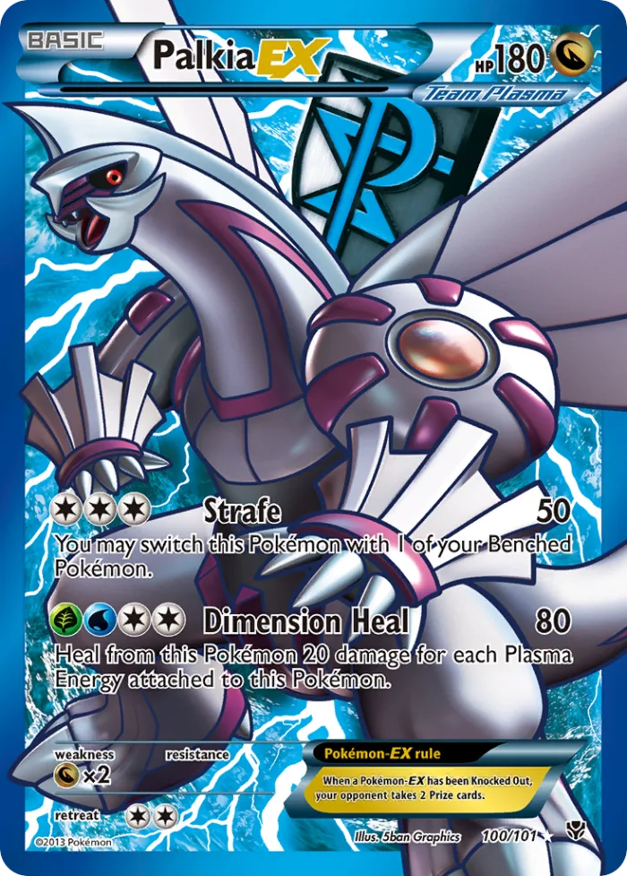 Palkia-EX #100 Plasma Blast Pokemon card