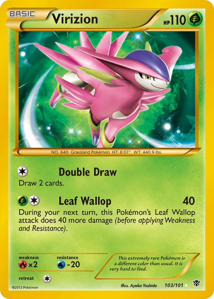 Virizion #103 Plasma Blast Pokemon card