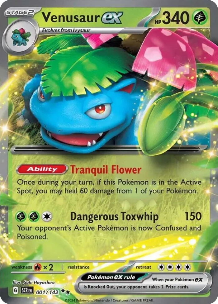 Venusaur ex #1 Stellar Crown Pokemon card