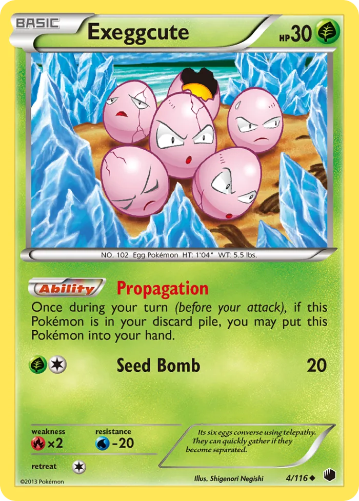Exeggcute #4 Plasma Freeze Pokemon card