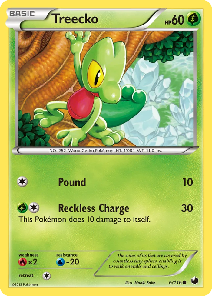 Treecko #6 Plasma Freeze Pokemon card