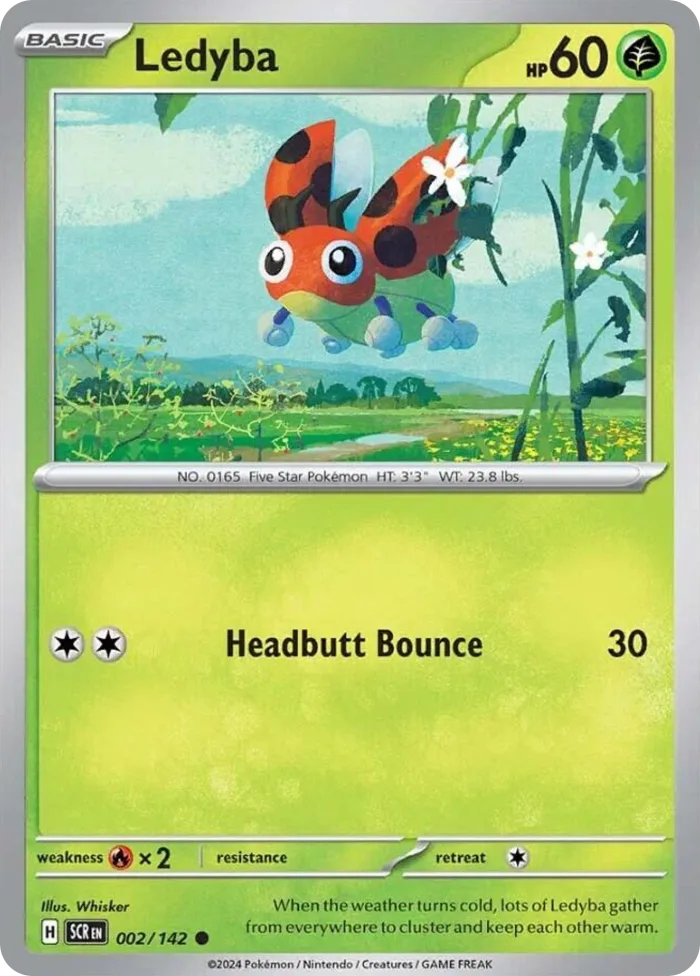 Ledyba #2 Stellar Crown Pokemon card