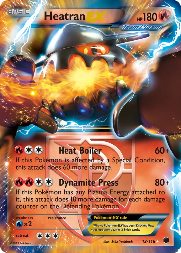 Heatran-EX #13 Plasma Freeze Pokemon card