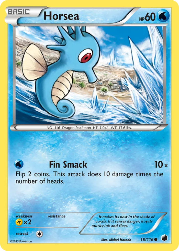 Horsea #18 Plasma Freeze Pokemon card
