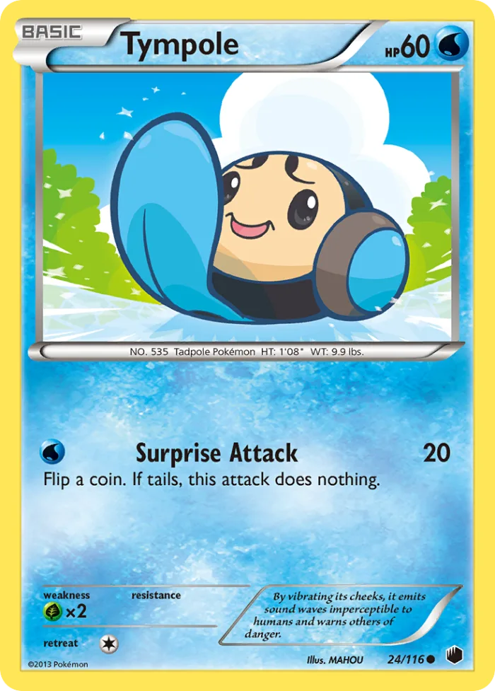 Tympole #24 Plasma Freeze Pokemon card