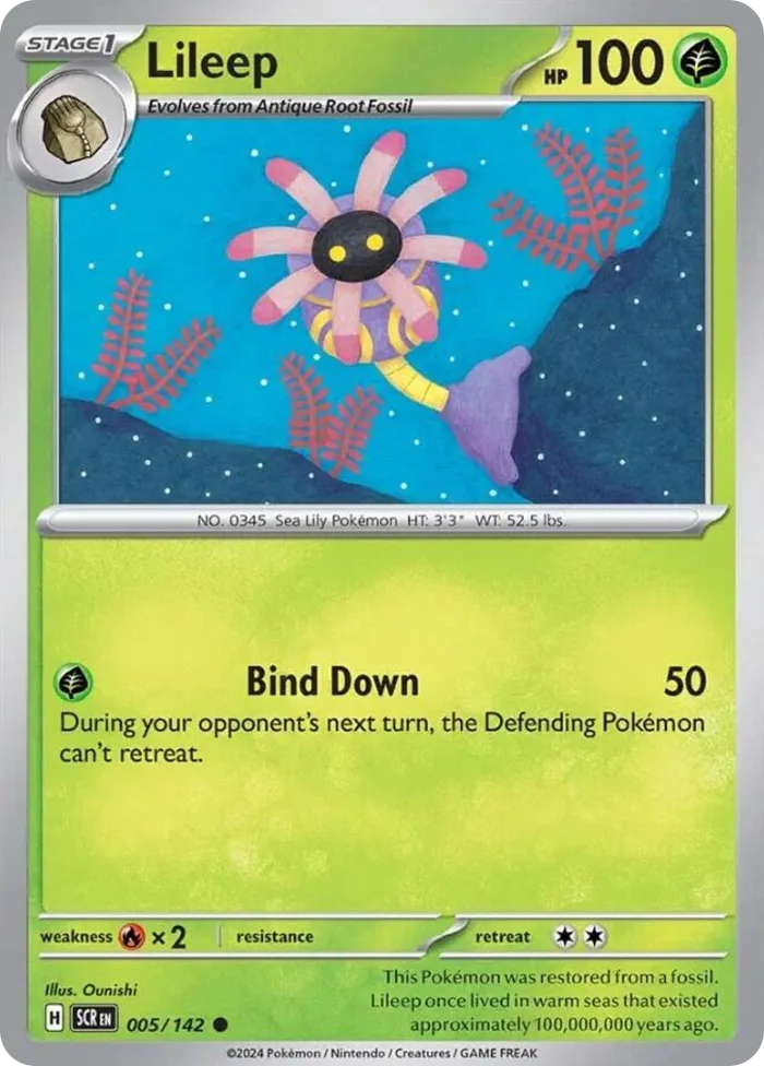 Lileep #5 Stellar Crown Pokemon card