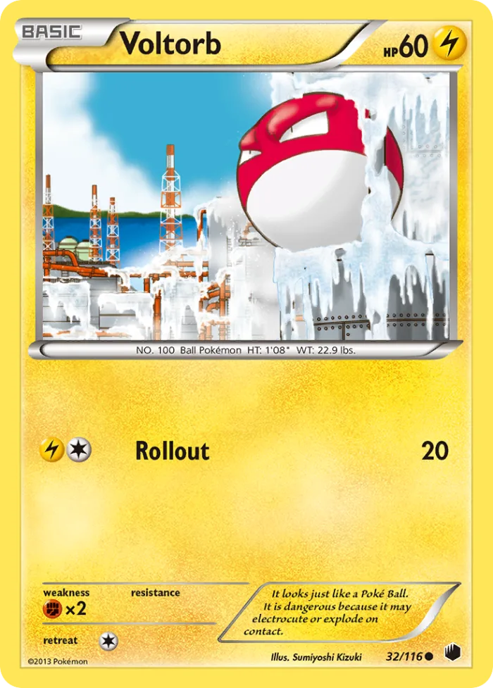 Voltorb #32 Plasma Freeze Pokemon card