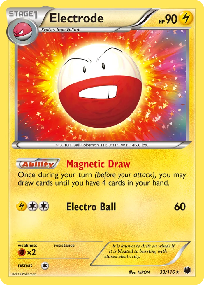 Electrode #33 Plasma Freeze Pokemon card