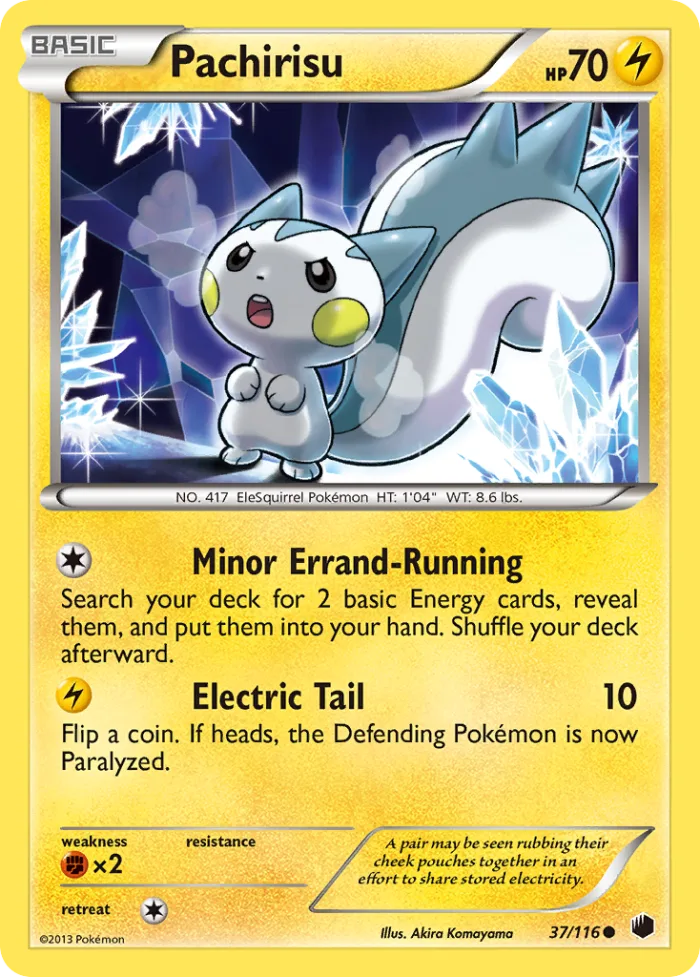 Pachirisu #37 Plasma Freeze Pokemon card