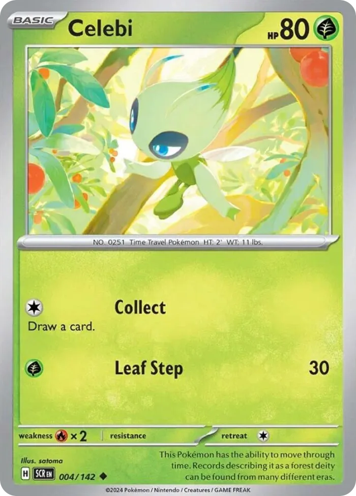 Celebi #4 Stellar Crown Pokemon card