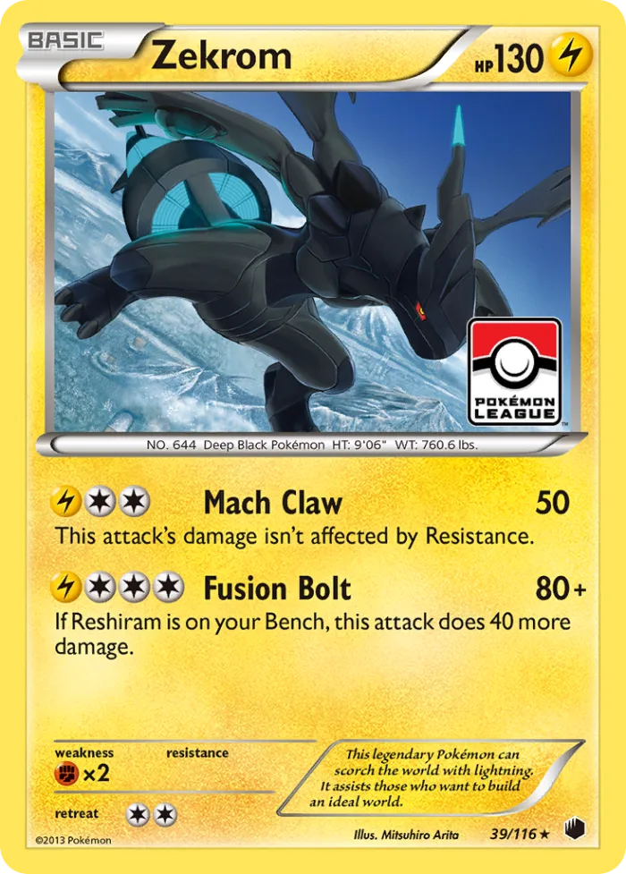 Zekrom #39 Plasma Freeze Pokemon card