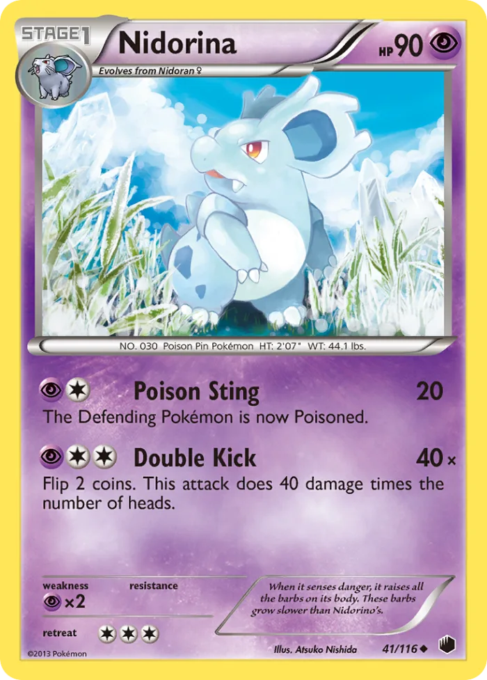 Nidorina #41 Plasma Freeze Pokemon card