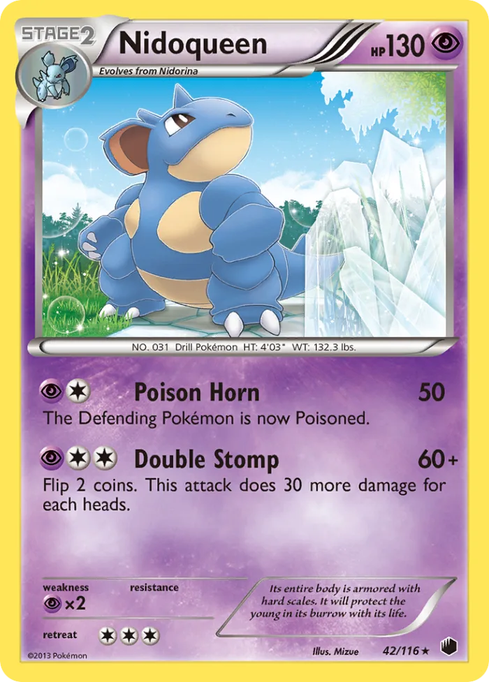 Nidoqueen #42 Plasma Freeze Pokemon card