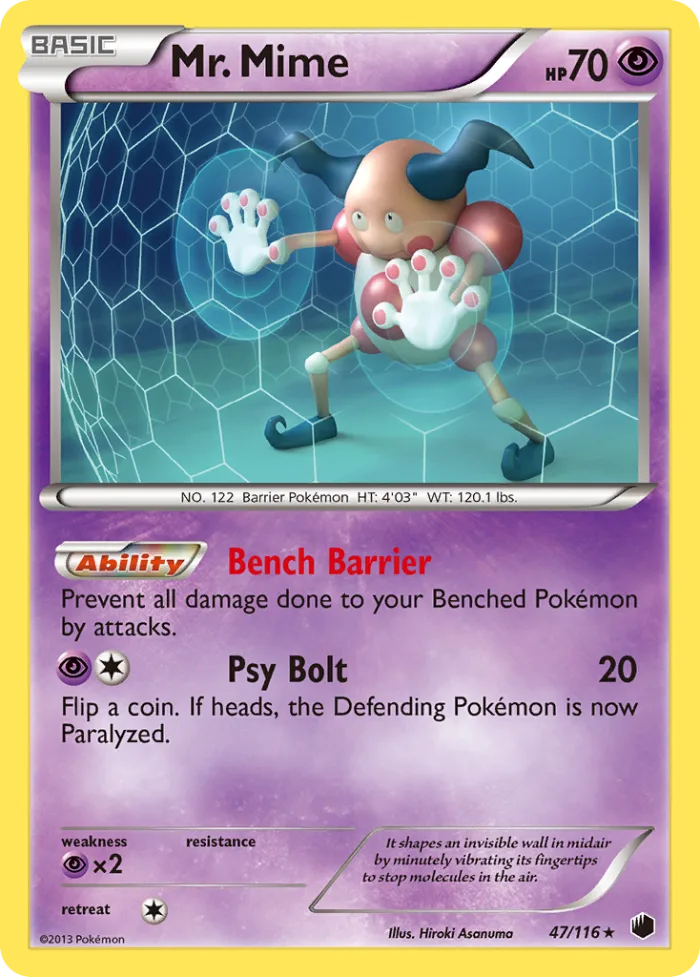 Mr. Mime #47 Plasma Freeze Pokemon card