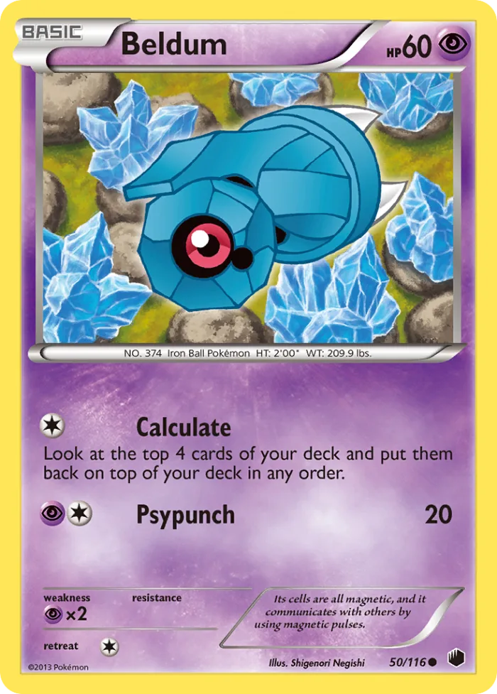 Beldum #50 Plasma Freeze Pokemon card