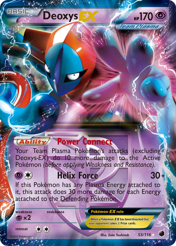 Deoxys-EX #53 Plasma Freeze Pokemon card
