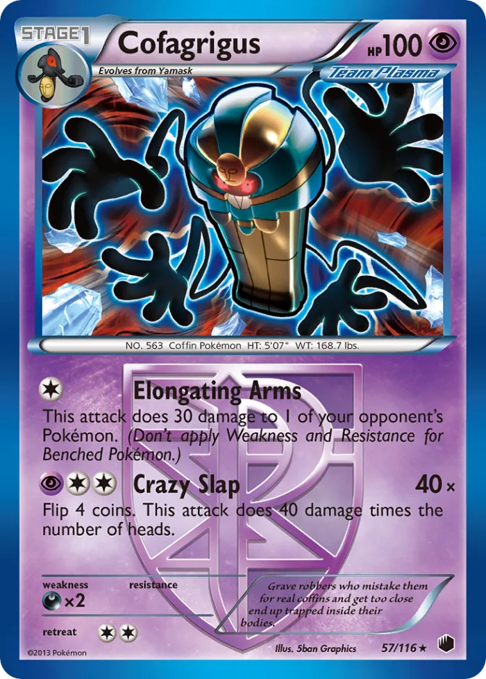 Cofagrigus #57 Plasma Freeze Pokemon card
