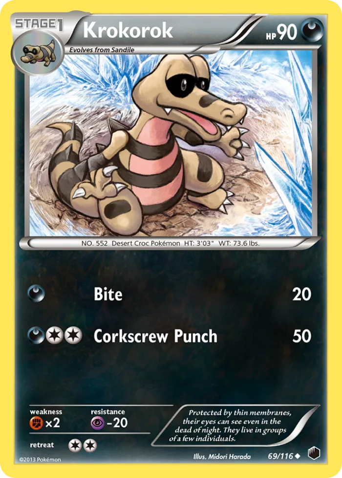 Krokorok #69 Plasma Freeze Pokemon card