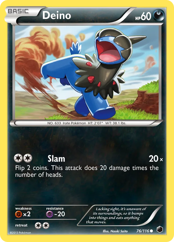 Deino #76 Plasma Freeze Pokemon card