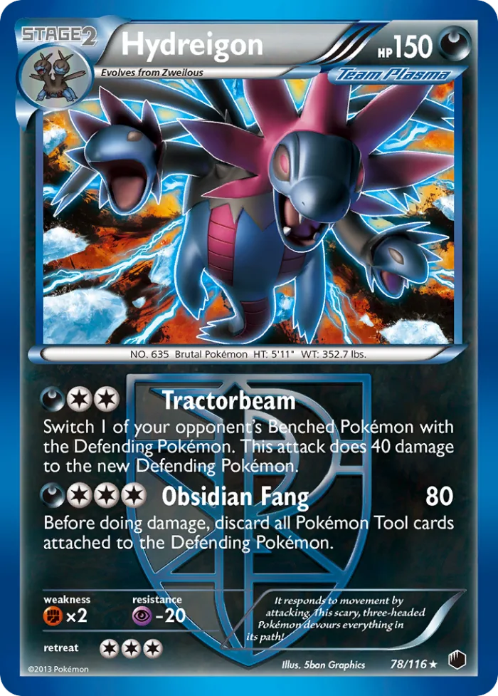 Hydreigon #78 Plasma Freeze Pokemon card