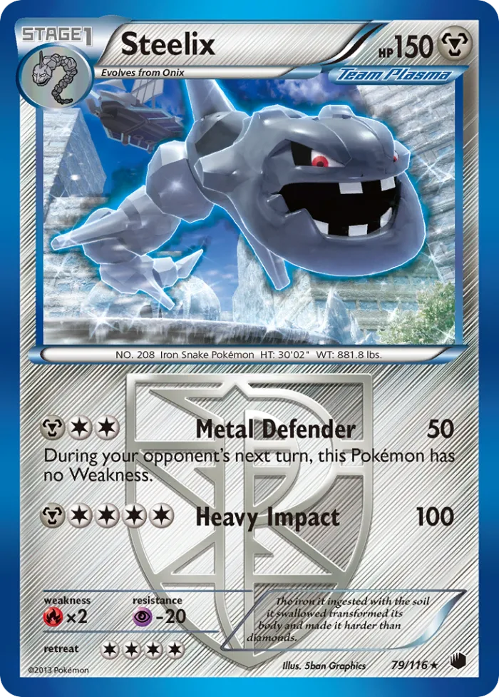 Steelix #79 Plasma Freeze Pokemon card