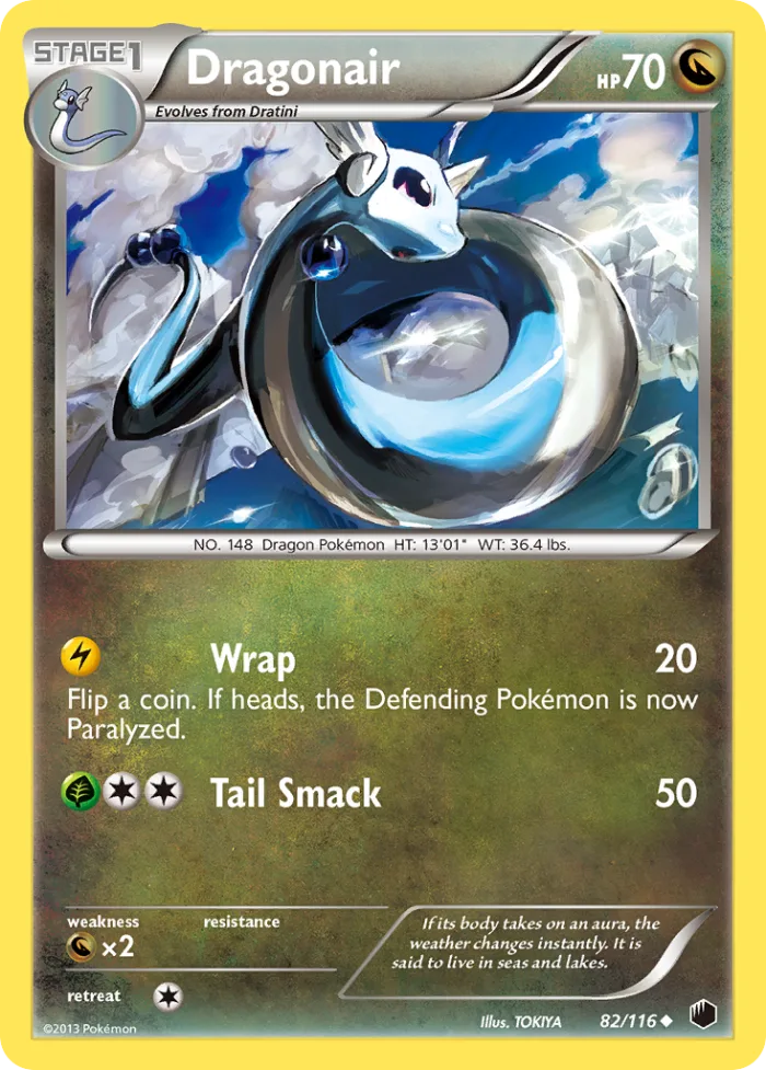Dragonair #82 Plasma Freeze Pokemon card