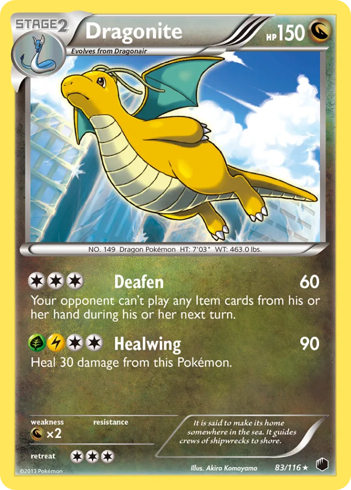 Dragonite #83 Plasma Freeze Pokemon card