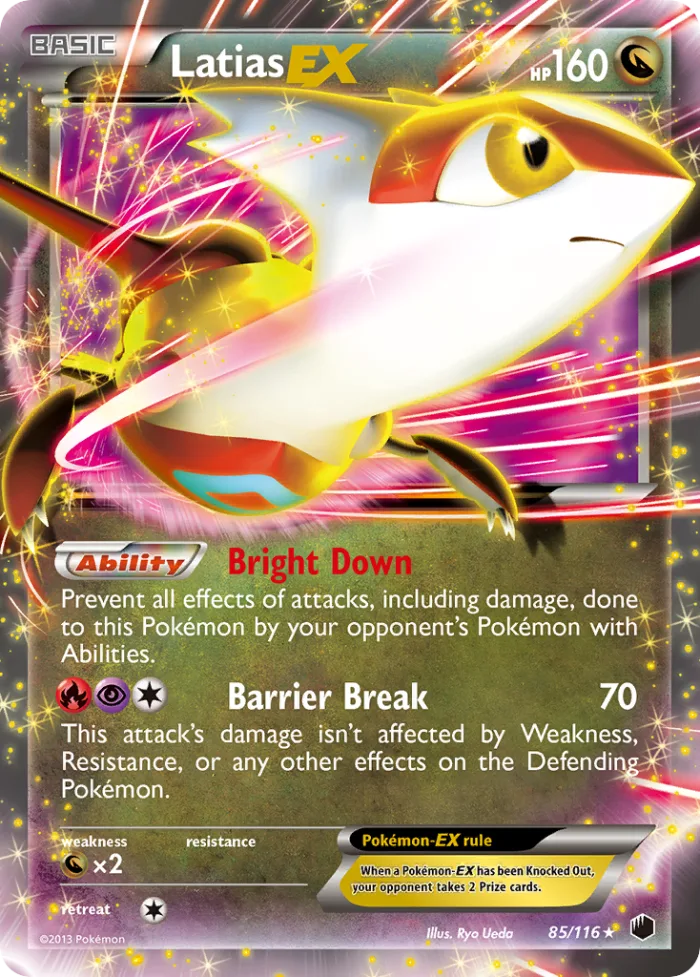 Latias-EX #85 Plasma Freeze Pokemon card