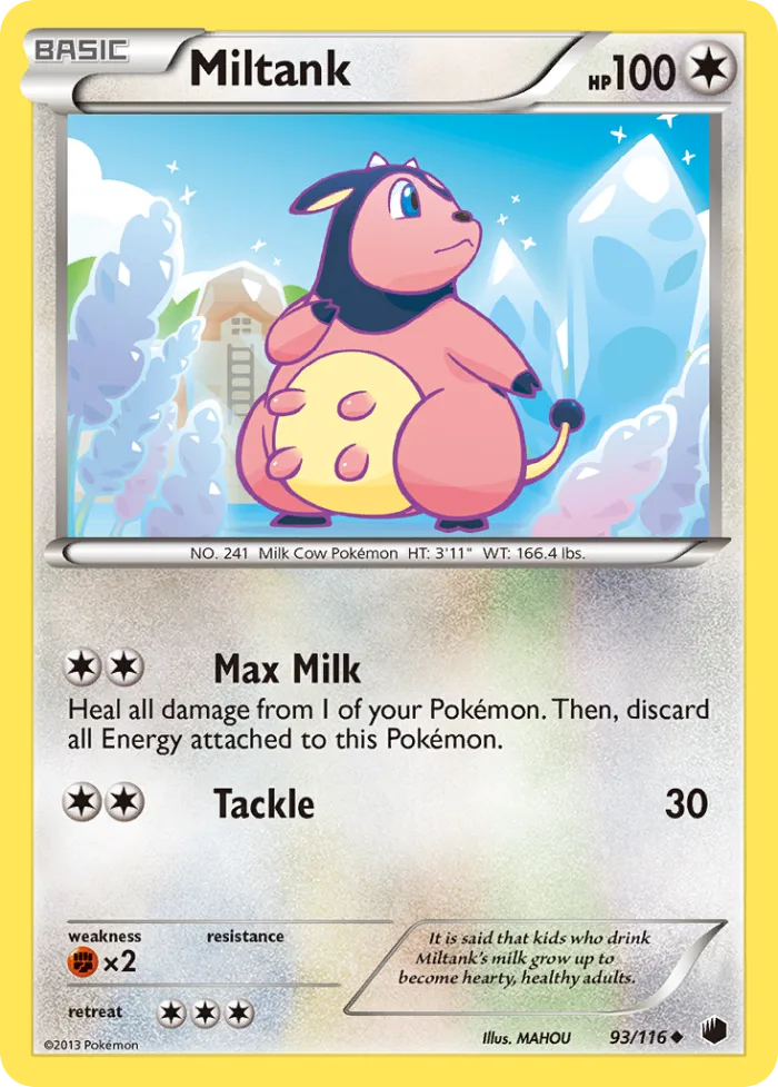 Miltank #93 Plasma Freeze Pokemon card