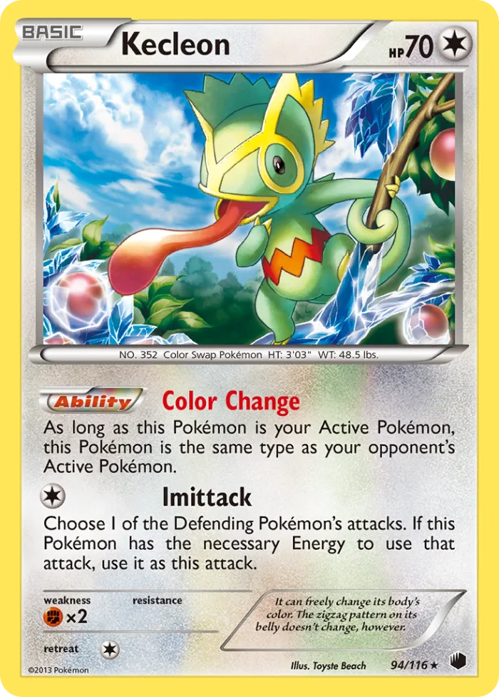 Kecleon #94 Plasma Freeze Pokemon card