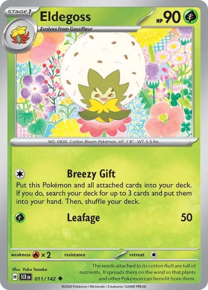 Eldegoss #11 Stellar Crown Pokemon card
