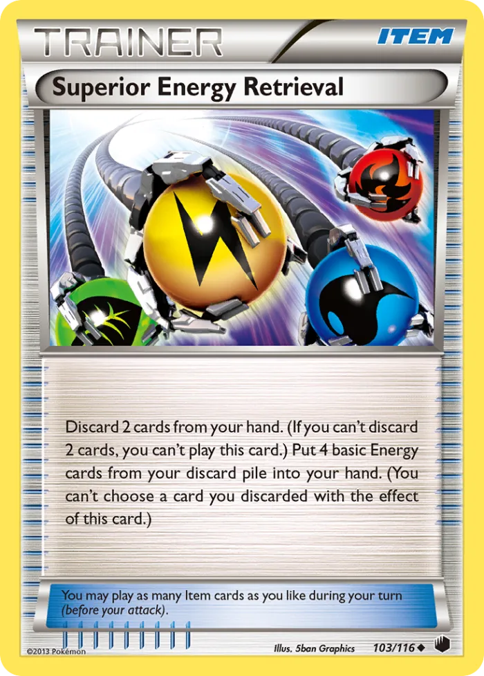 Superior Energy Retrieval #103 Plasma Freeze Pokemon card