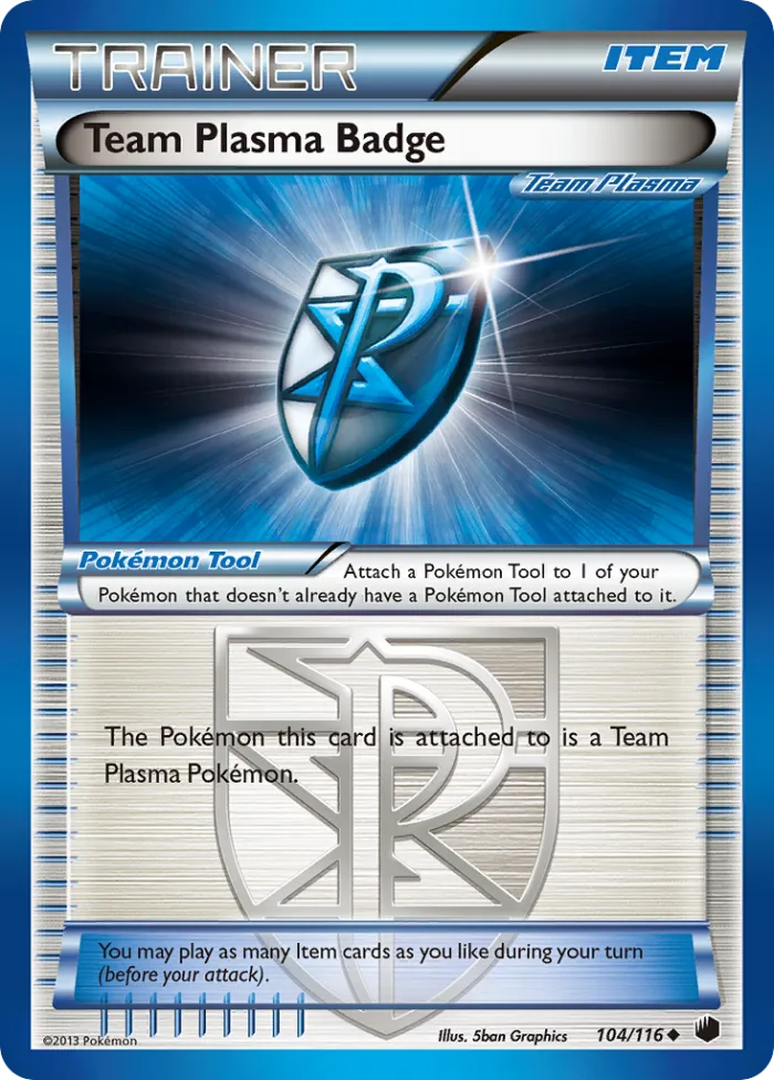 Team Plasma Badge #104 Plasma Freeze Pokemon card