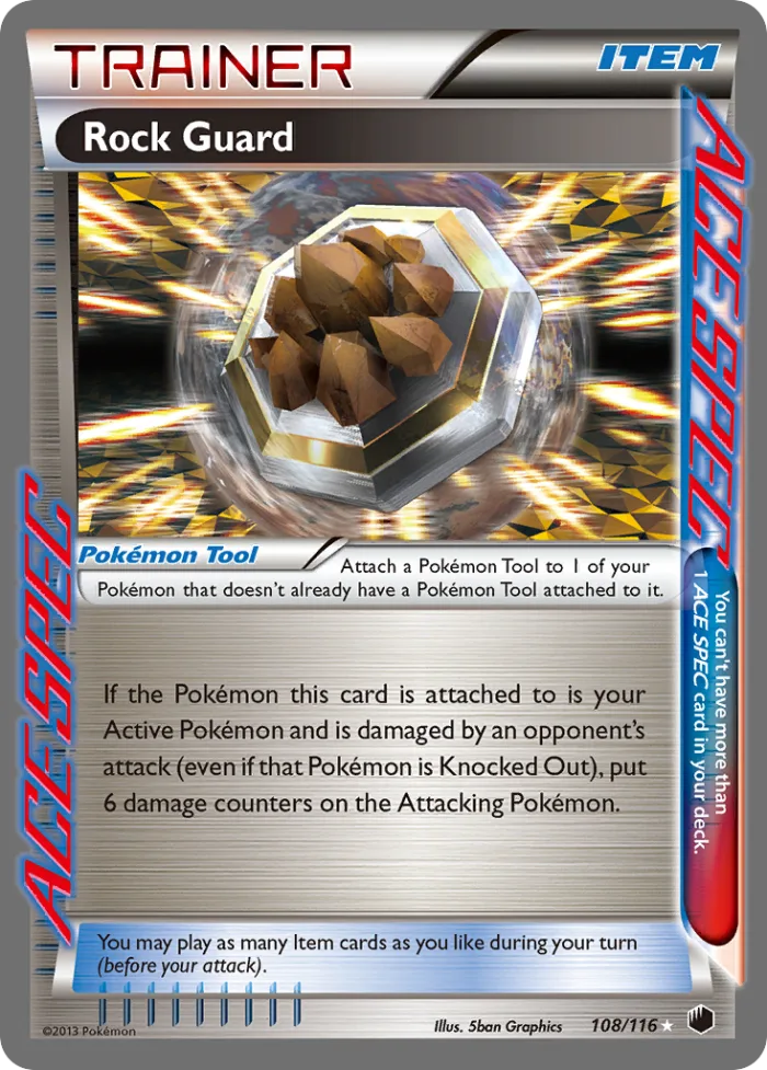 Rock Guard #108 Plasma Freeze Pokemon card