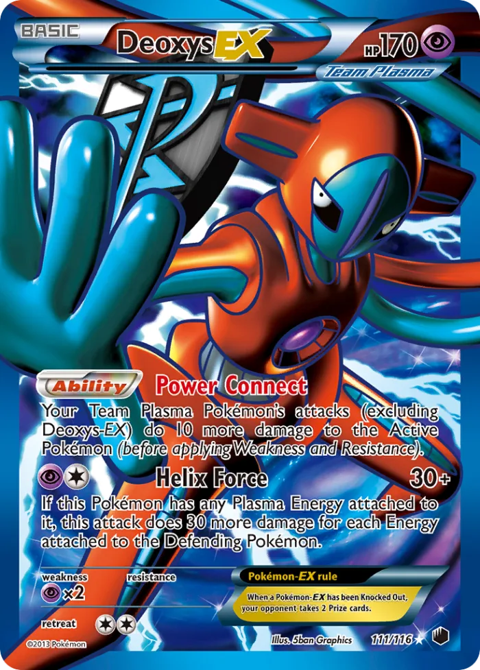 Deoxys-EX #111 Plasma Freeze Pokemon card