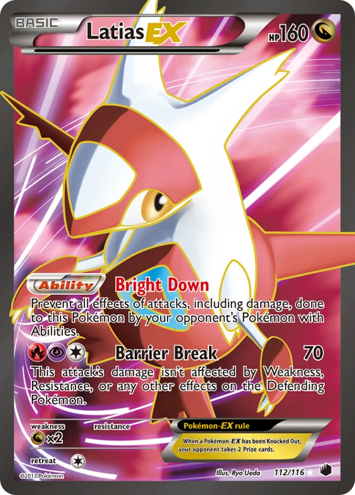 Latias-EX #112 Plasma Freeze Pokemon card