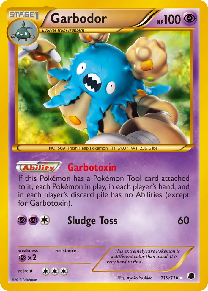 Garbodor #119 Plasma Freeze Pokemon card