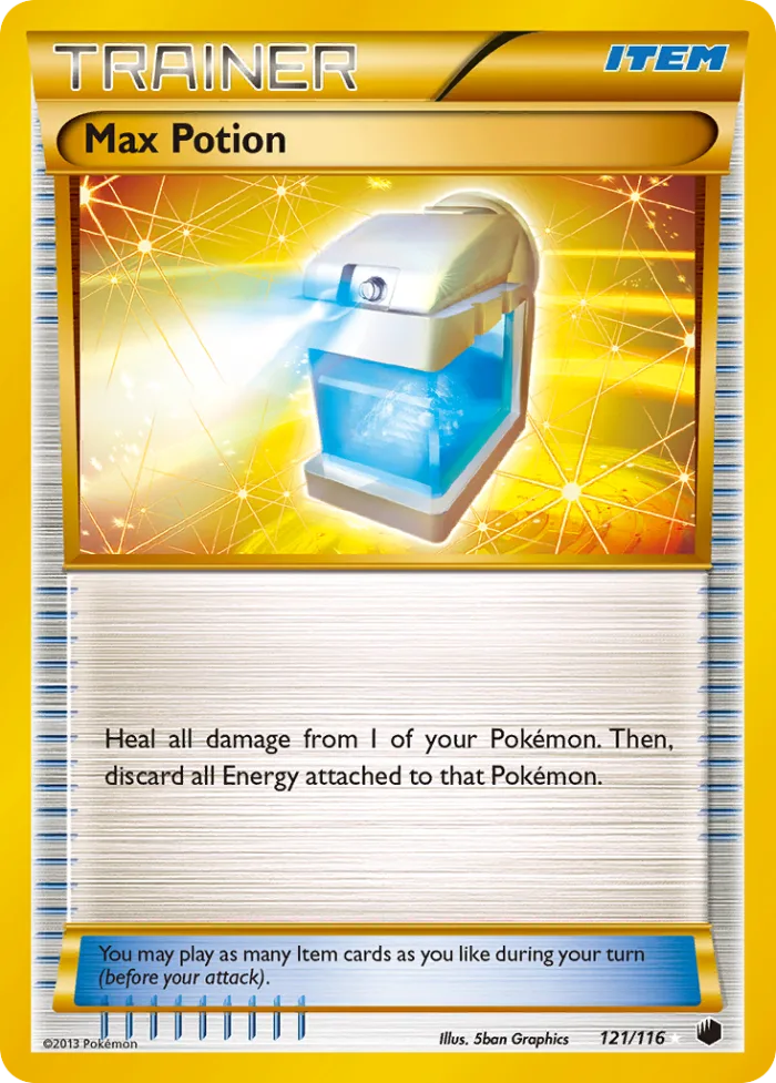Max Potion #121 Plasma Freeze Pokemon card