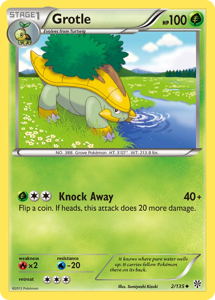Grotle #2 Plasma Storm Pokemon card