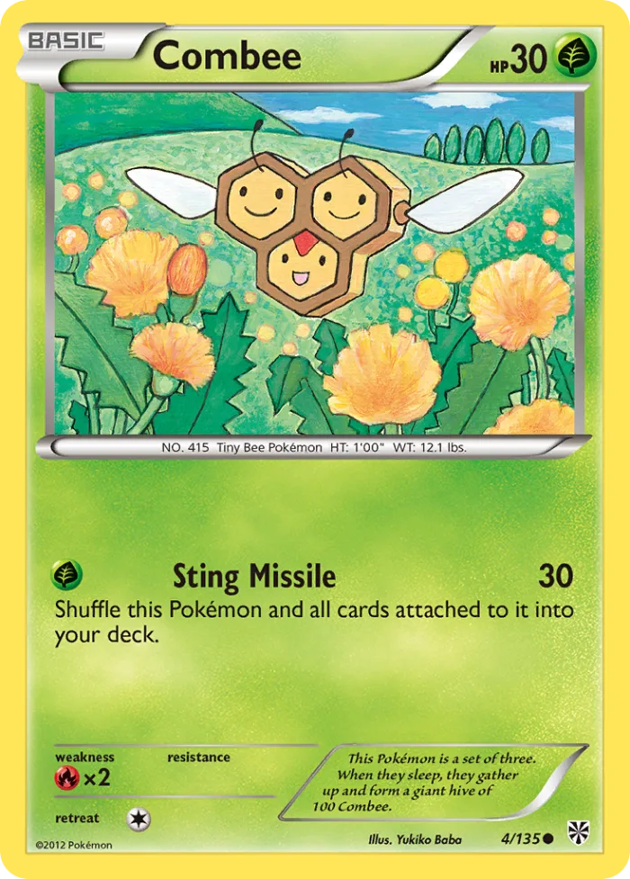 Combee #4 Plasma Storm Pokemon card