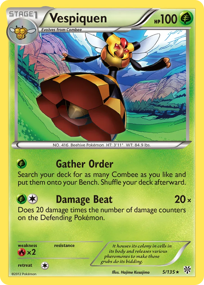 Vespiquen #5 Plasma Storm Pokemon card