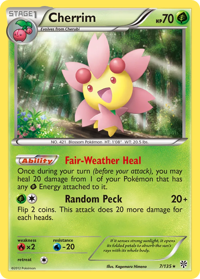 Cherrim #7 Plasma Storm Pokemon card