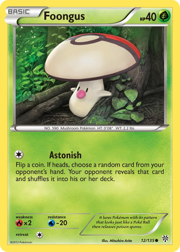 Foongus #12 Plasma Storm Pokemon card