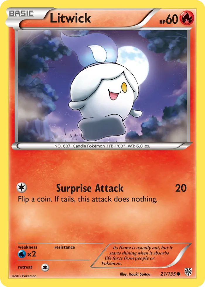 Litwick #21 Plasma Storm Pokemon card
