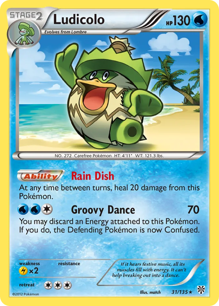 Ludicolo #31 Plasma Storm Pokemon card