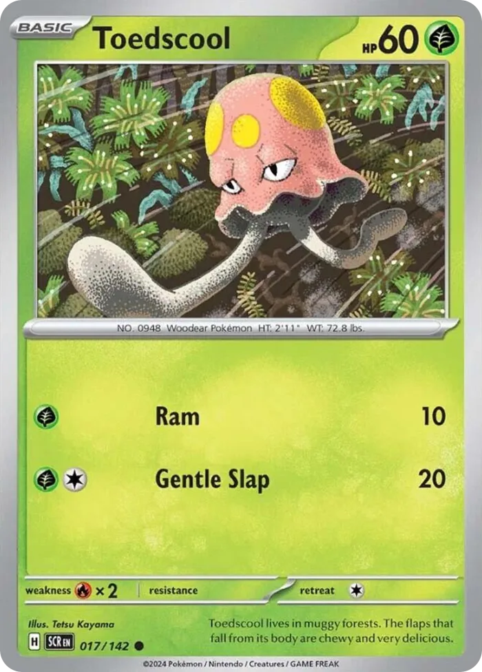 Toedscool #17 Stellar Crown Pokemon card