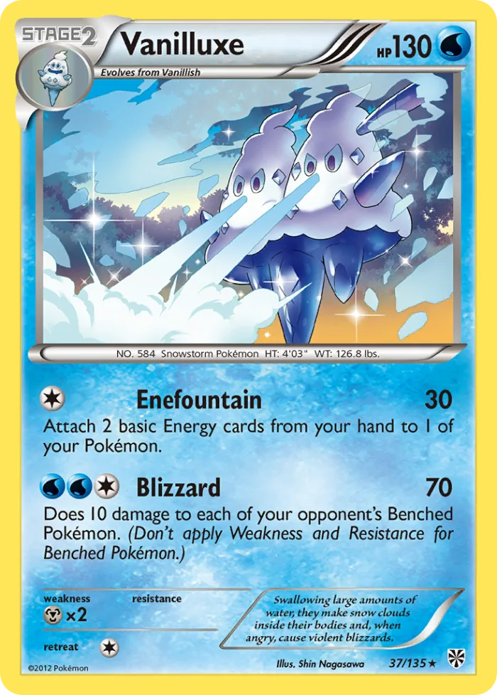 Vanilluxe #37 Plasma Storm Pokemon card