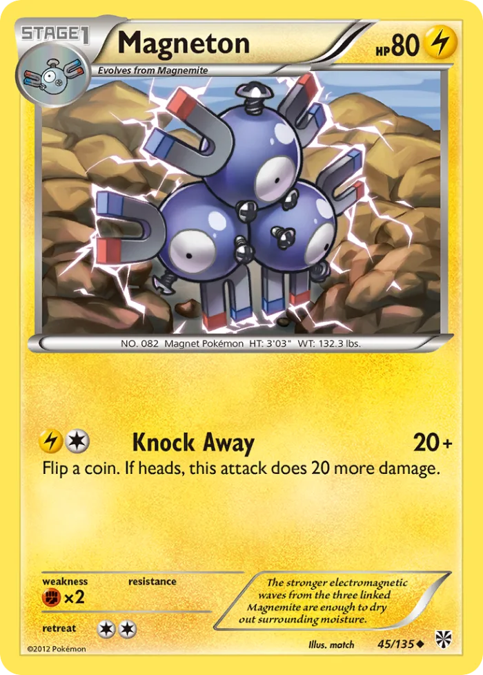 Magneton #45 Plasma Storm Pokemon card