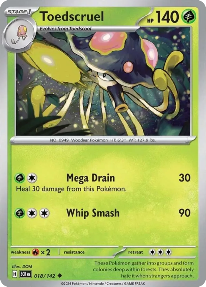 Toedscruel #18 Stellar Crown Pokemon card