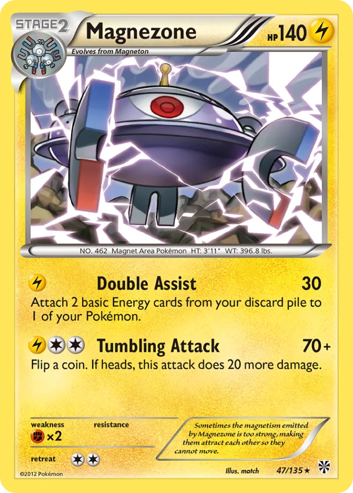 Magnezone #47 Plasma Storm Pokemon card